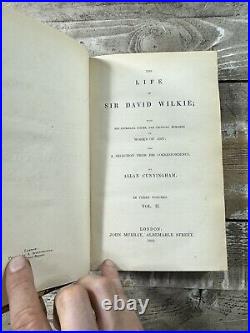 1843 Antique Art Crit. Books The Life of Sir David Wilkie 3 Vol Fine Binding