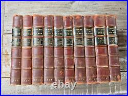 1854 Antique Poetry Book Set The Poetical Works of Lord Byron Fine Binding