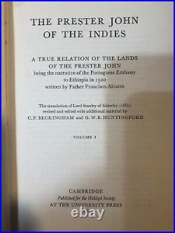 1958 The Prester John of the Indies Two Volume Set Hardback Hakluyt Soc