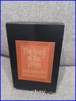 1965 Lord of the Rings Trilogy Box Set, JRR Tolkien, HMCO 2nd Ed. With Maps