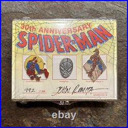 30th Annivery Spider-man 3 Pin Set Signed John Romita #992 Of 1,500 Marvel 1992