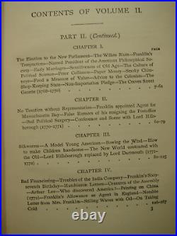 3 Vol 1893 Set THE LIFE OF BENJAMIN FRANKLIN Written By Himself edited J Bigelow