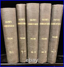 5-Volume Collector's Hardcover Set of the Calvin's Commentaries on Psalms 1849