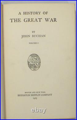 A History of the Great War by John Buchan, 4-Volume Set, Hardcover, 1923