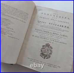 Antique 1700's The Progresses & Processions Queen Elizabeth John Nichols 1st Ed