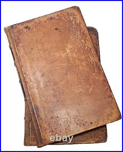 Antique 1819 The Works Of Virgil John Dryden 2 Volume Set Calfskin Leather Books