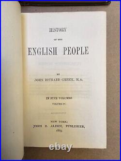 Antique History of the English People 5 Vol by John Richard Green-Excellent Cond