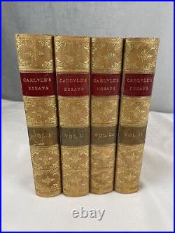 Carlyle's Essays 1869 Critical & Miscellaneous 4 Volume Set Antique Books