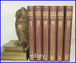 Complete Works of Robert Browning Complete 6 Volume Set Leather c1900 Findley