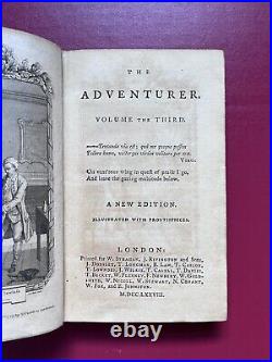 FULL SET? The Adventurer (1778) Four Vols John Hawkesworth Leatherbound