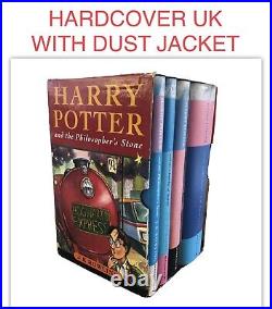 Harry Potter Book Set Hardcover First Edition Box Set 1-4 UK Rare DJ JK Rowling
