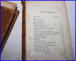 John Bunyan Pilgrim's Progress The Holy War 2 Book Set Leather 1803 Antique