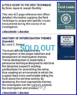John E. Reid & Associates 3 Great Books Set Of Training Technique Interrogation