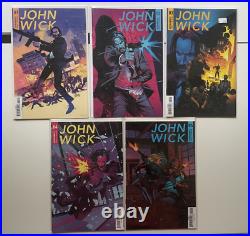 John Wick (Dynamite) 1- 5 Comic Books Complete Set #1 Cover B, 2-5 Cover A
