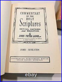 Lange's Commentary on the Holy Scriptures Set by John Peter Lange'60 Incomplete