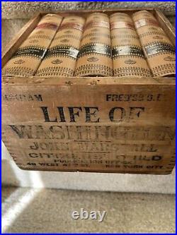 Life Of Washington Full Set In Original Wood Crate 1926 5 Vols