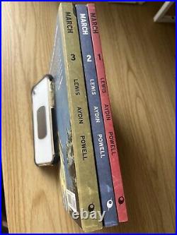 MARCH BOOK SET 1-2-3 (Book 3 Signed By John Lewis, Andrew Aydin, & Nate Powell)
