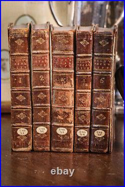 Rare 1739 The Christian Life John Scott Complete Set Antique Leather Books