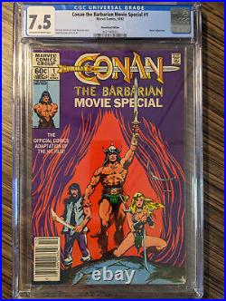 SET of (2) CONAN THE BARBARIAN MOVIE SPECIAL #1 & #2 CGC-Grades 7.5 & 8.0 1982