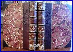 Scottish Poetry Collection prior to 1600- lovely 1874 2 volume leather set