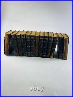 Shakespeare vintage leather miniature book set circa 1883 Macbeth King John Rome