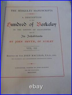 The Berkeley Mss by John Smyth of Nibley, 3 Vol. Set 1883-85