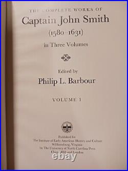 The Complete Works of Captain John Smith, 1580-1631 HC Philip Barbour Vol 1 1986