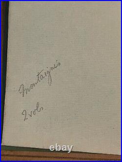 The Essays Of Montaigne's 2 Vol Set John Florio's Translation Limited #180 1931