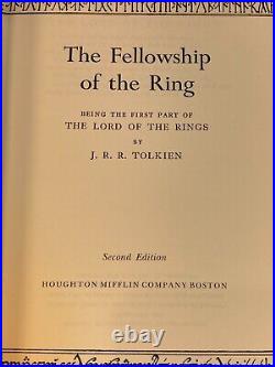 Vint 1965 Lord Of The Rings J. R. R Tolkien Box Set Houghton Mifflin fold out maps
